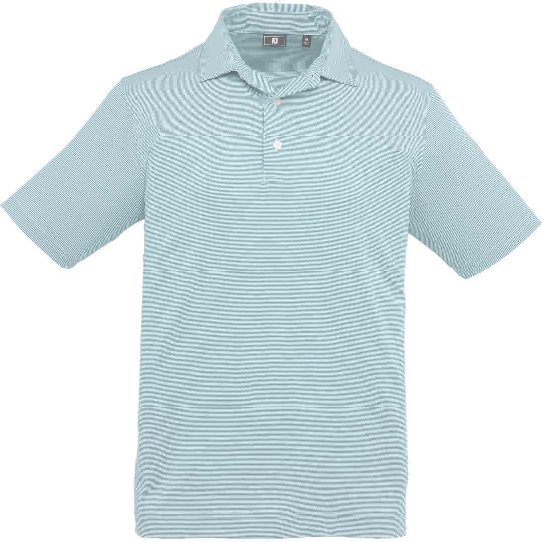 Footjoy mens microfeeder stripe polo Royal miniatura 9
