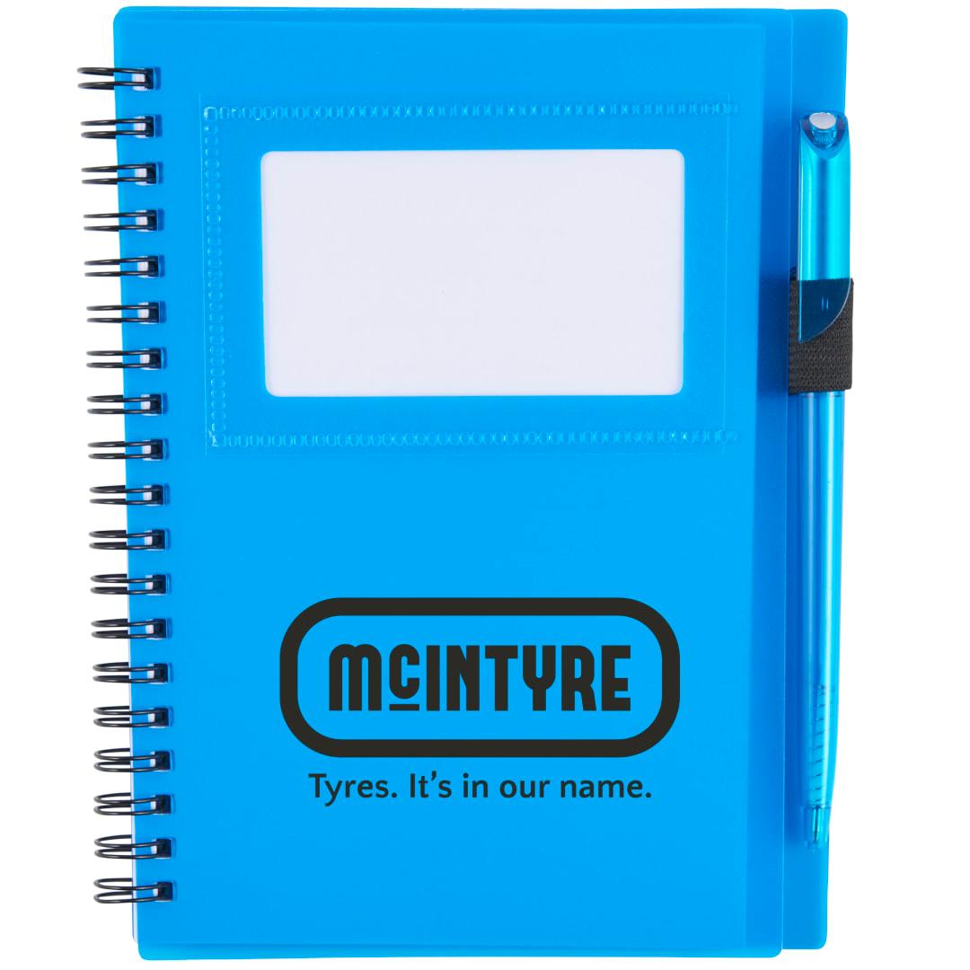 Fsc® mix 5.5 x 7 star spiral notebook with pen White miniatura 8