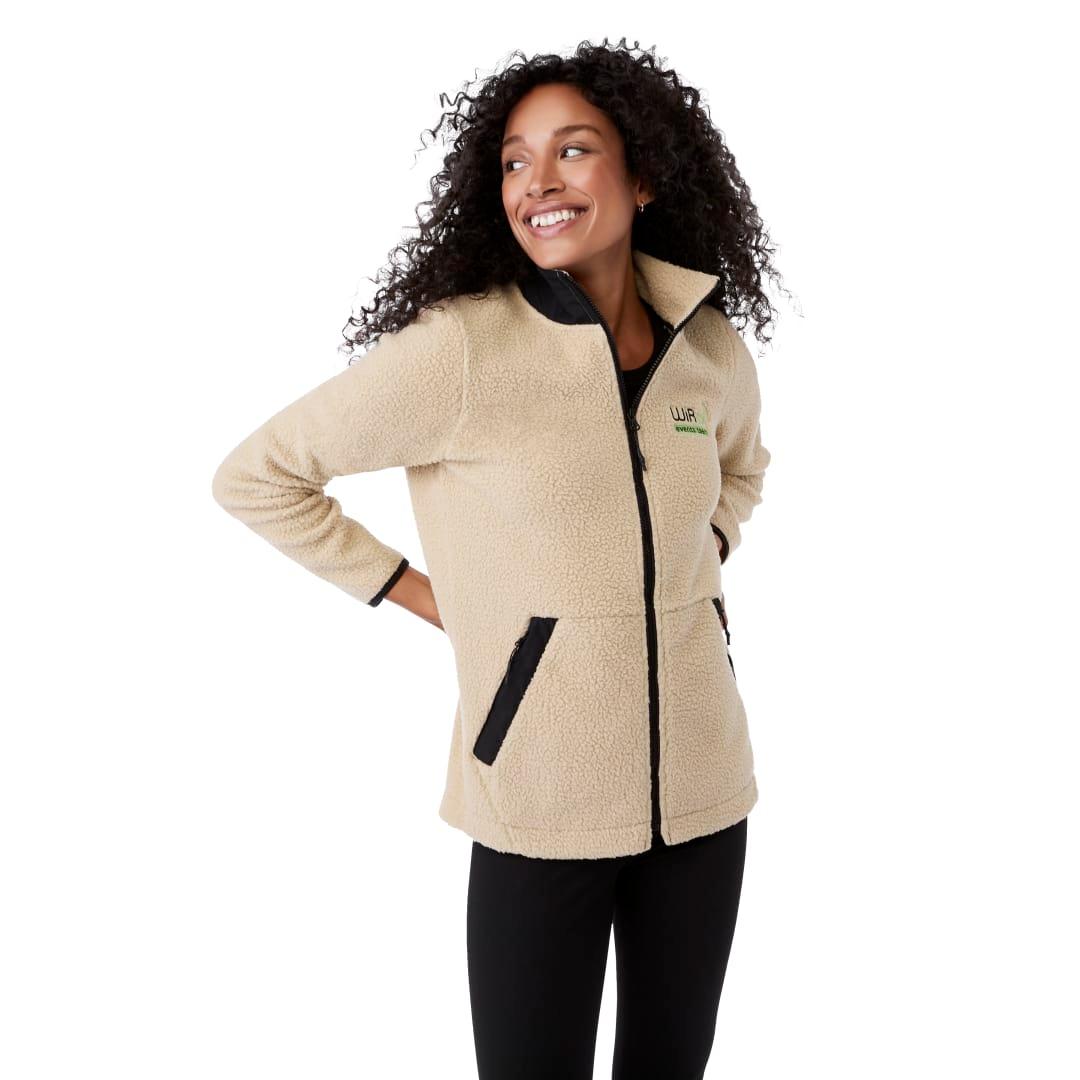 Womens kahuzi eco full zip sherpa Khaki miniatura 11