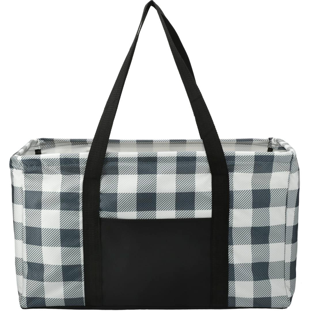 Buffalo plaid utility tote Red miniatura 12