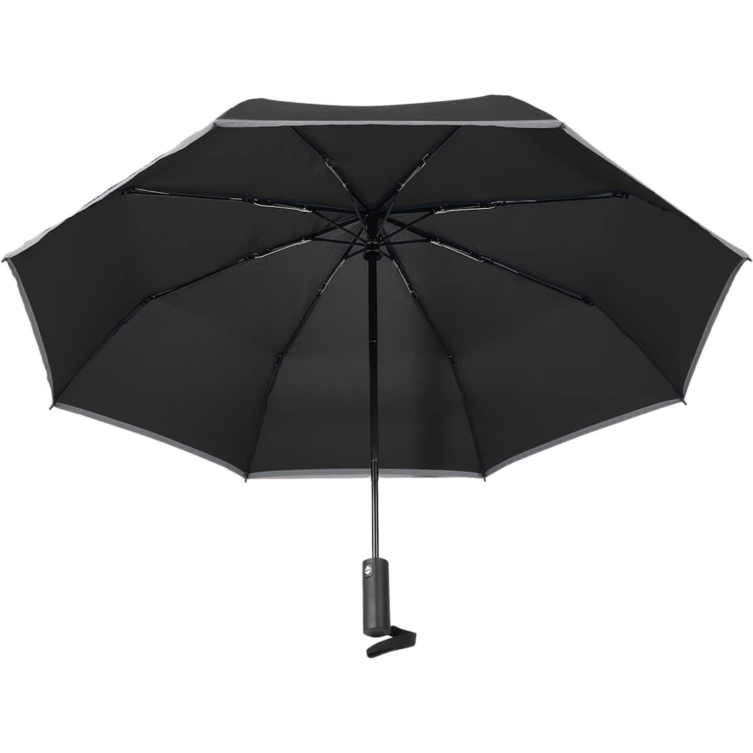 48 Rpet umbrella w/ reflective trim Black miniatura 5