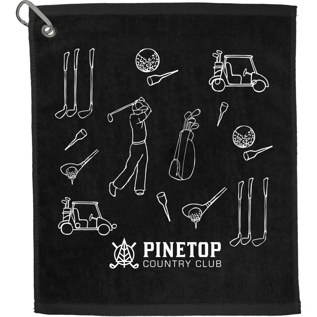 1.3 Lb./doz. 18x15in terry golf towel Black miniatura 3