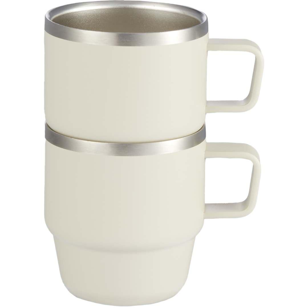 Doppio stackable recycled mug set 6oz Black miniatura 8