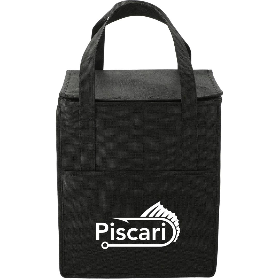 Hercules flat top insulated grocery tote Black miniatura 8