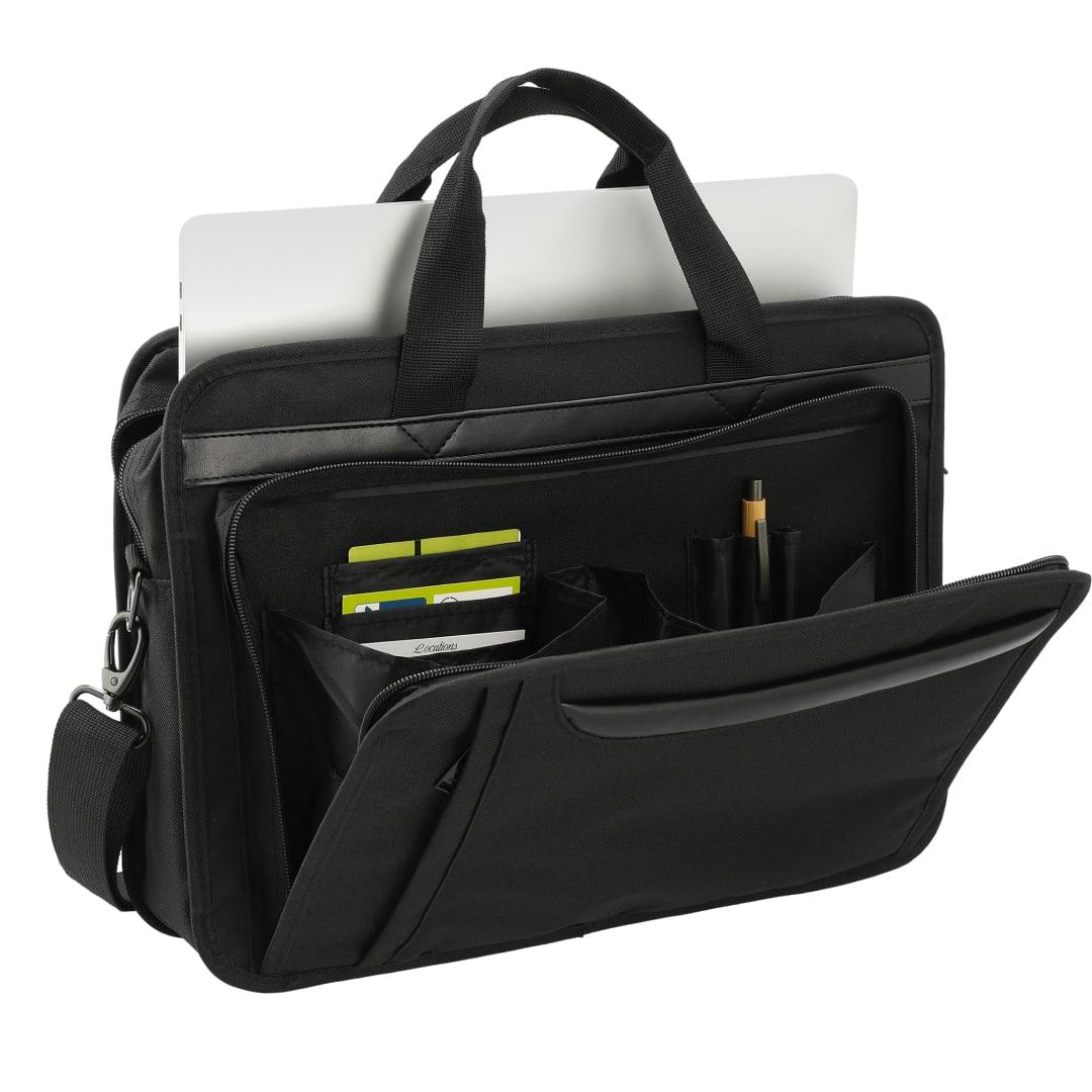 Paragon 15 computer briefcase Graphite front