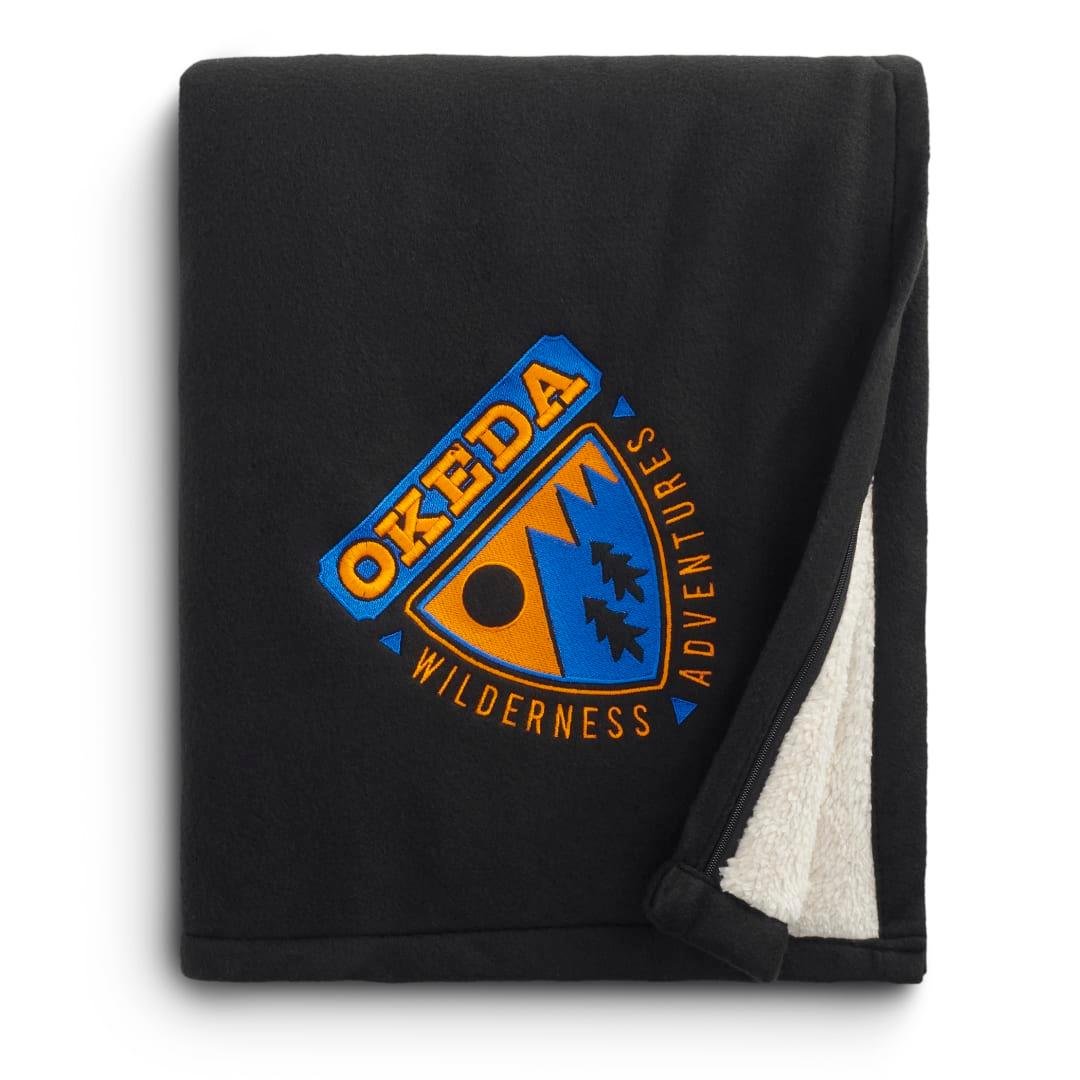 Fleece-sherpa blanket Navy Blue miniatura 8