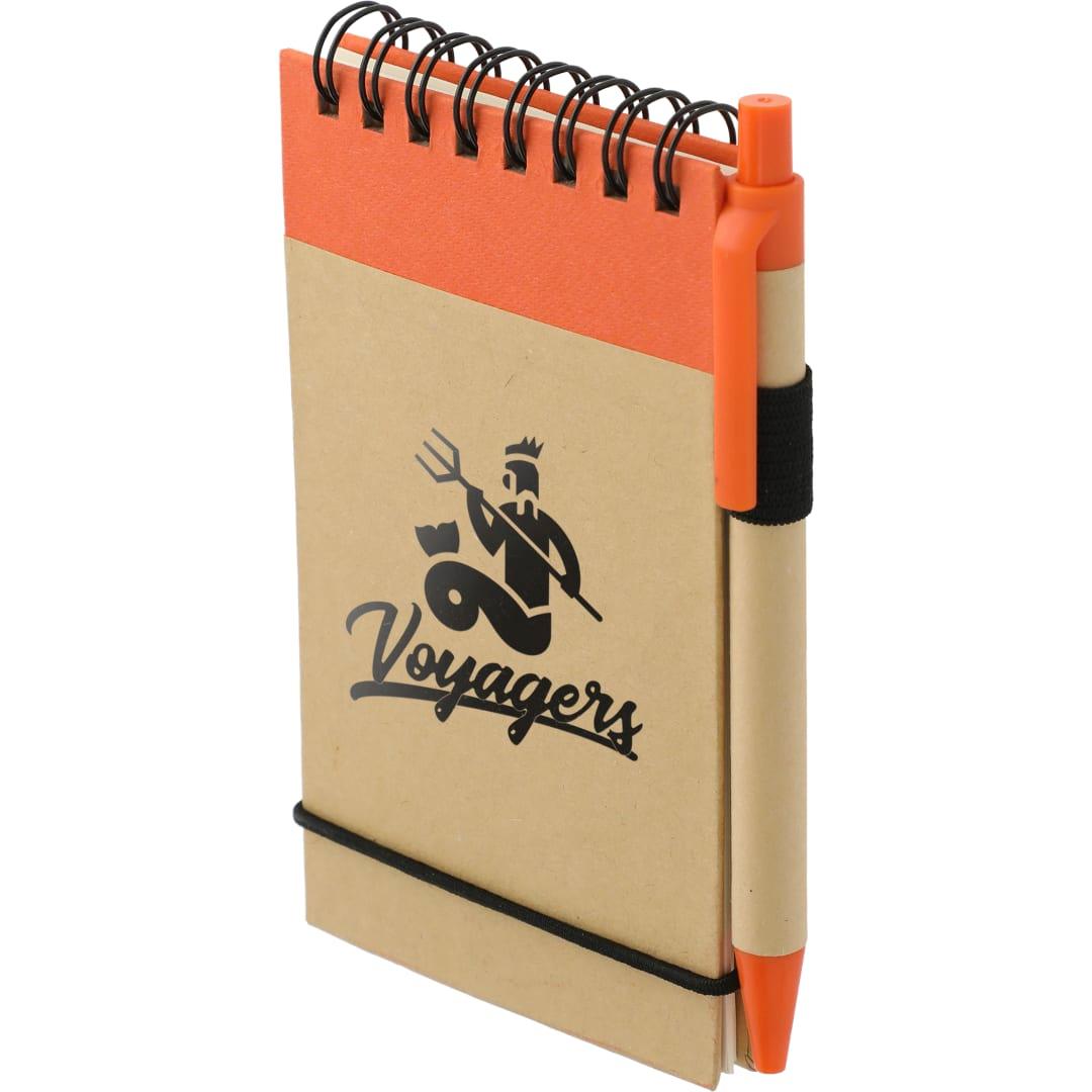 Fsc® mix 5 x 3 recycled jotter with pen Natural miniatura 24