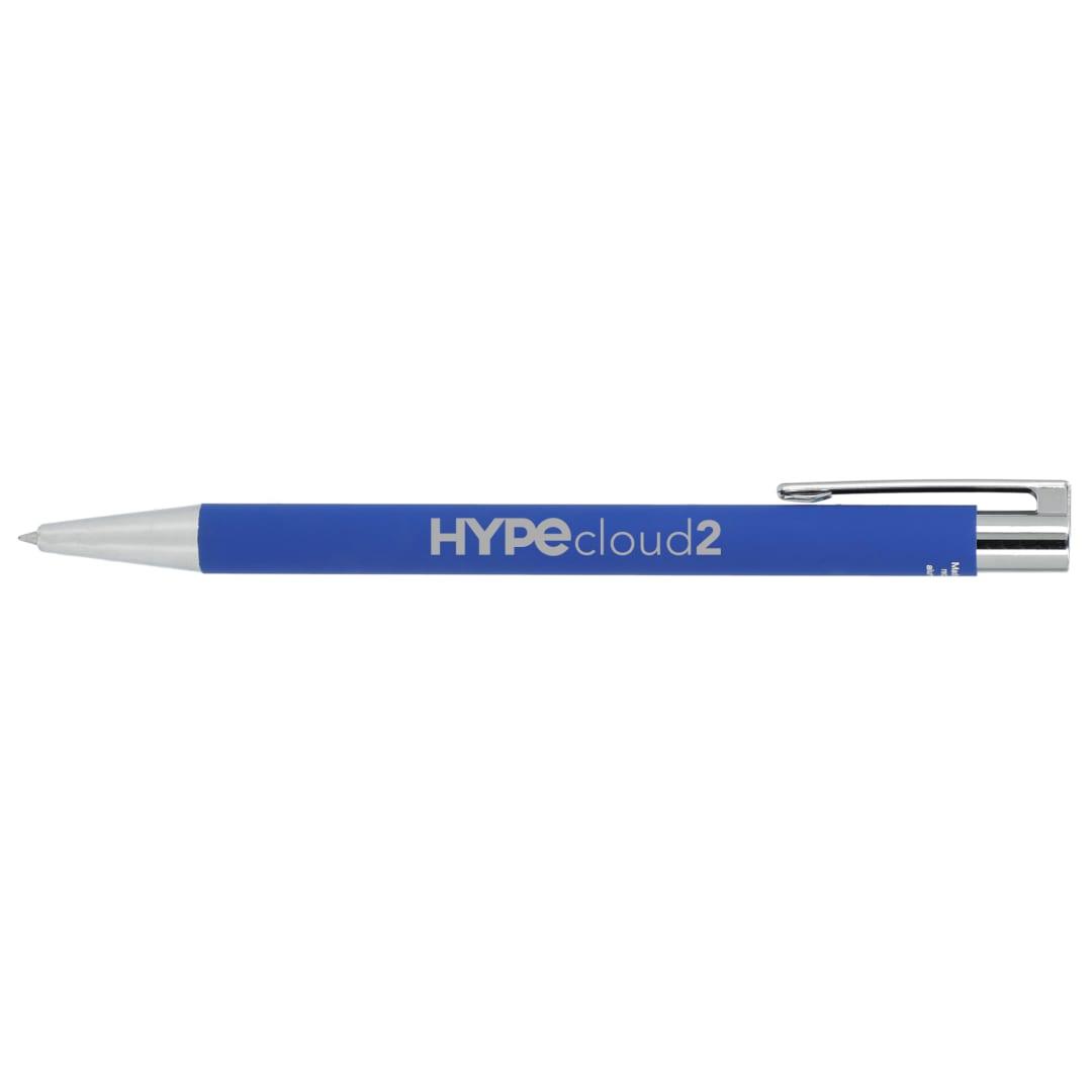 Maxi recycled aluminum soft touch gel pen Black miniatura 11