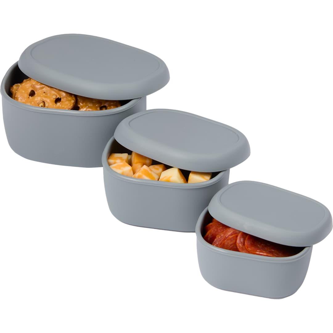Zili silicone small storage containers - set of 3 Black miniatura 18