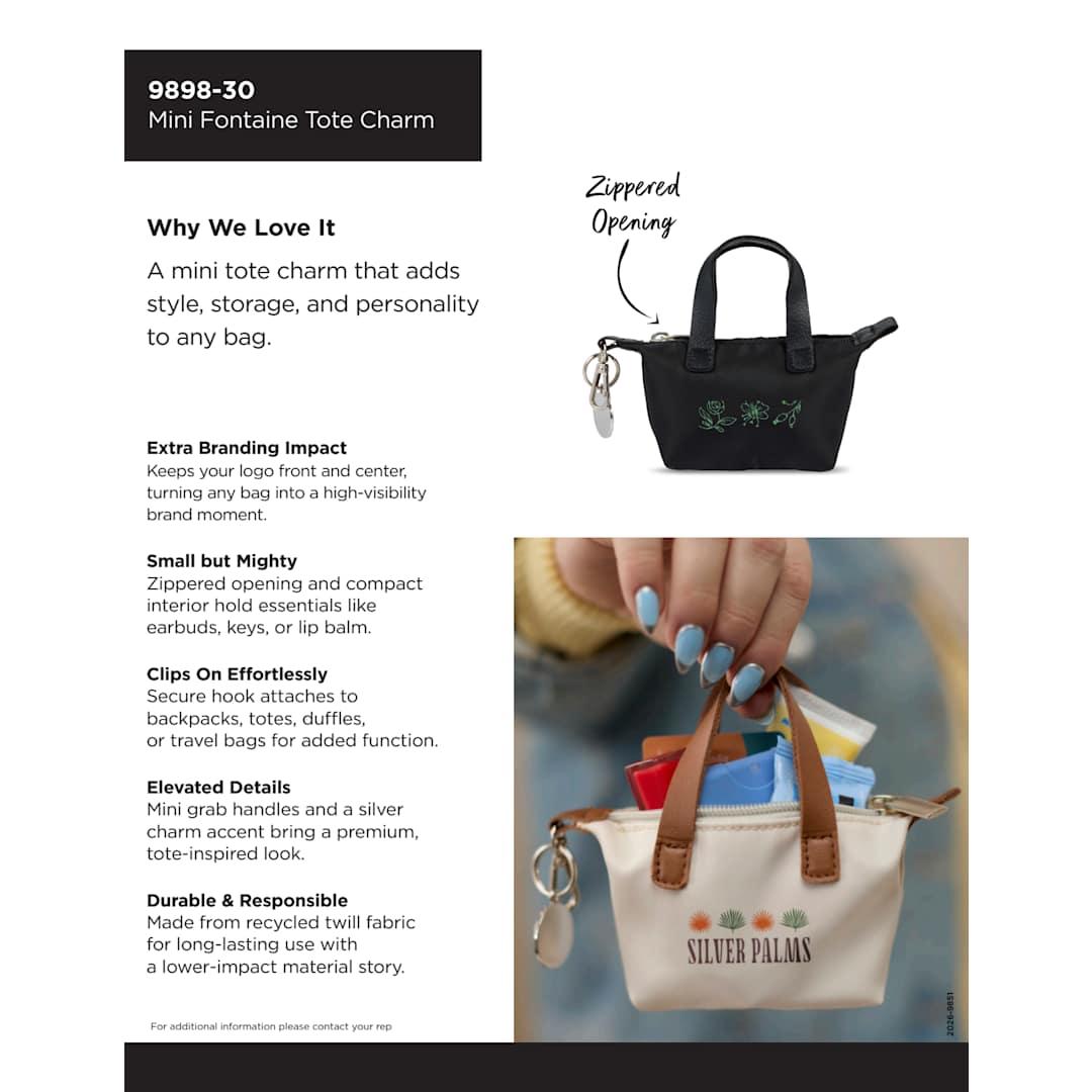 Mini fontaine tote charm Black thumbnail 14