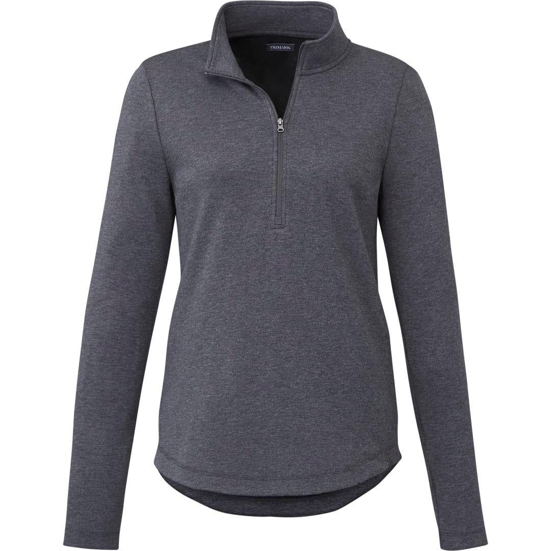 Womens rigi eco knit half zip Grey miniatura 19