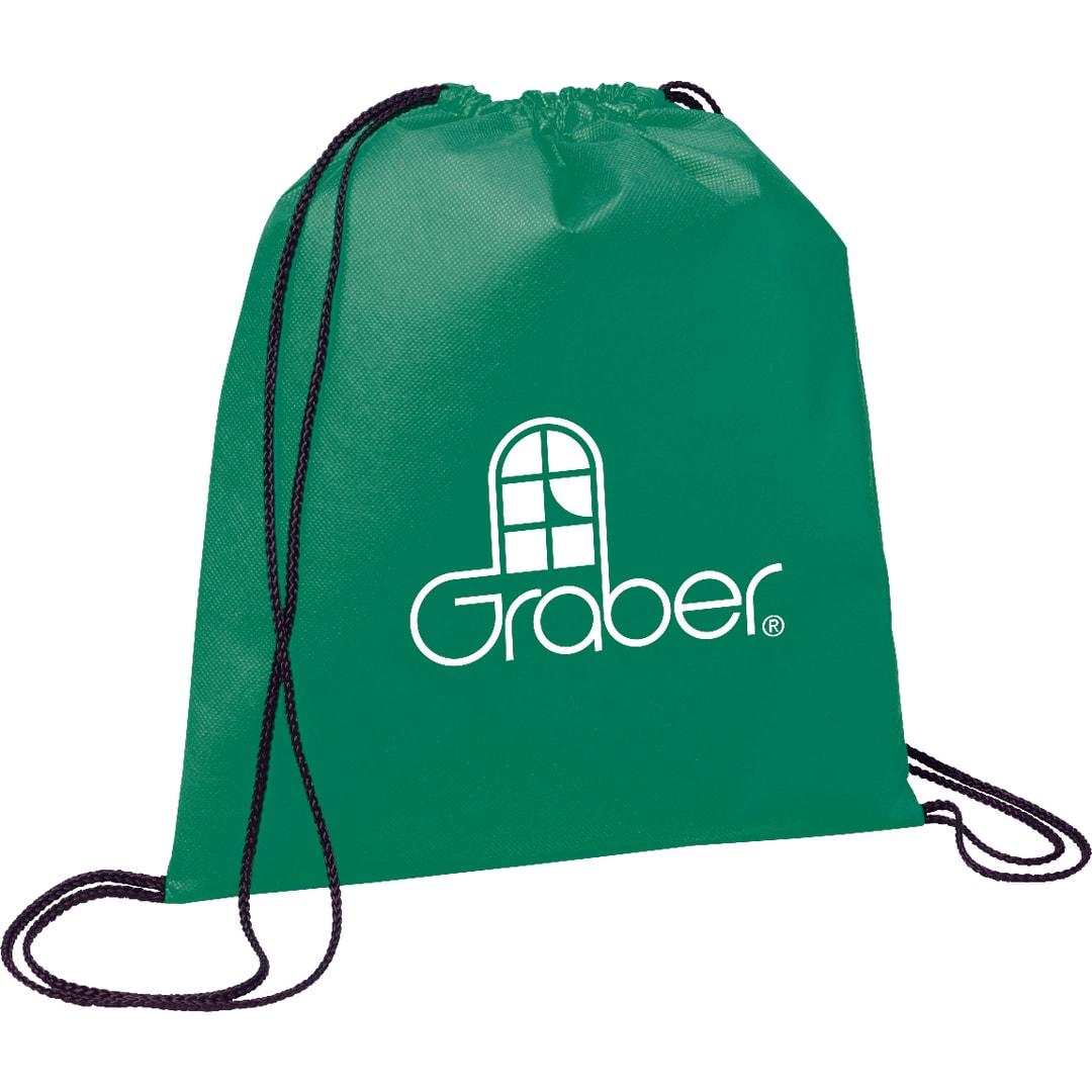 Evergreen non-woven drawstring bag Black miniatura 11