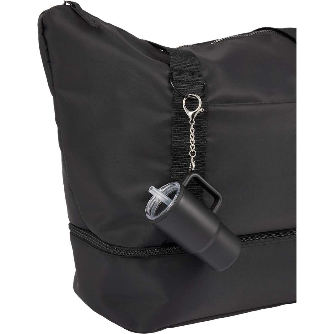Shot glass tumbler w/ keychain 4oz Black miniatura 8