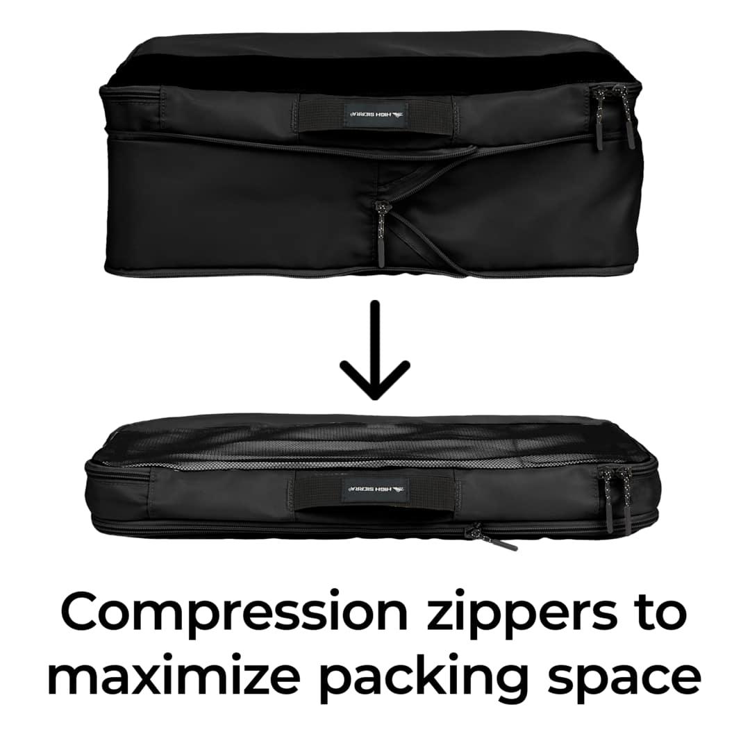 High sierra courier packing cubes Black miniatura 15