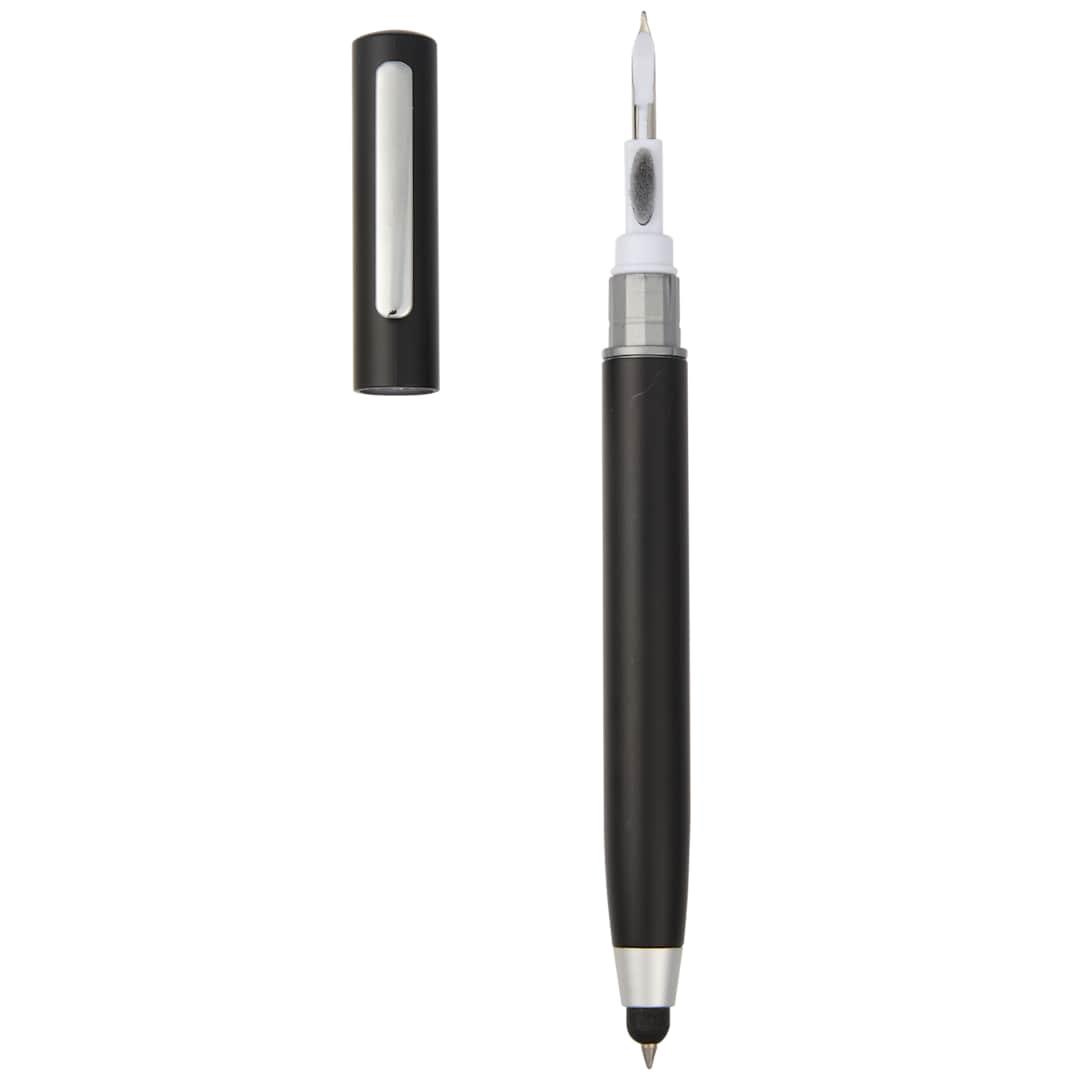 3-In-1 tech cleaning stylus gel pen Black miniatura 7