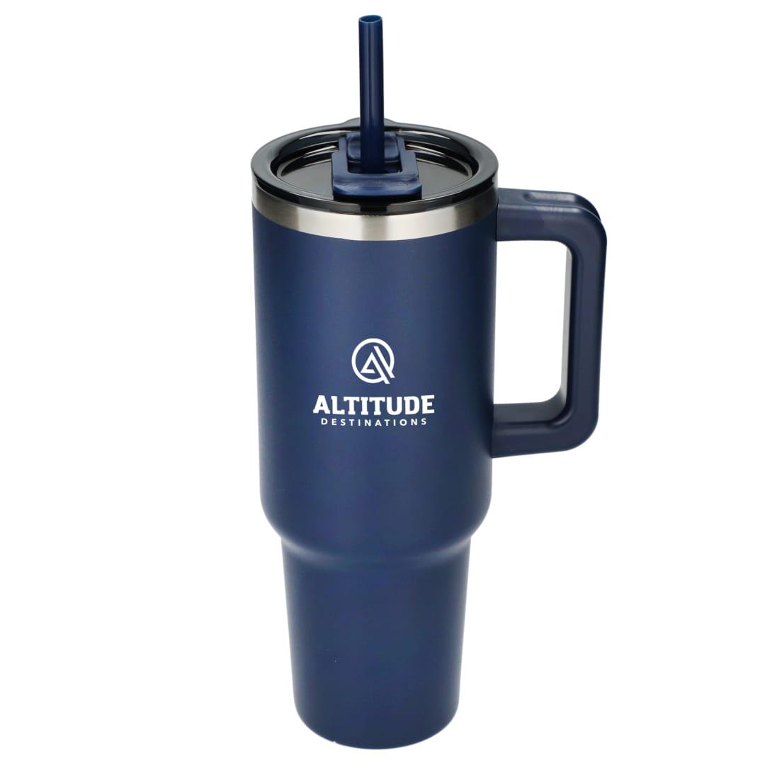 Pinnacle recycled travel tumbler with straw 40oz Black miniatura 34