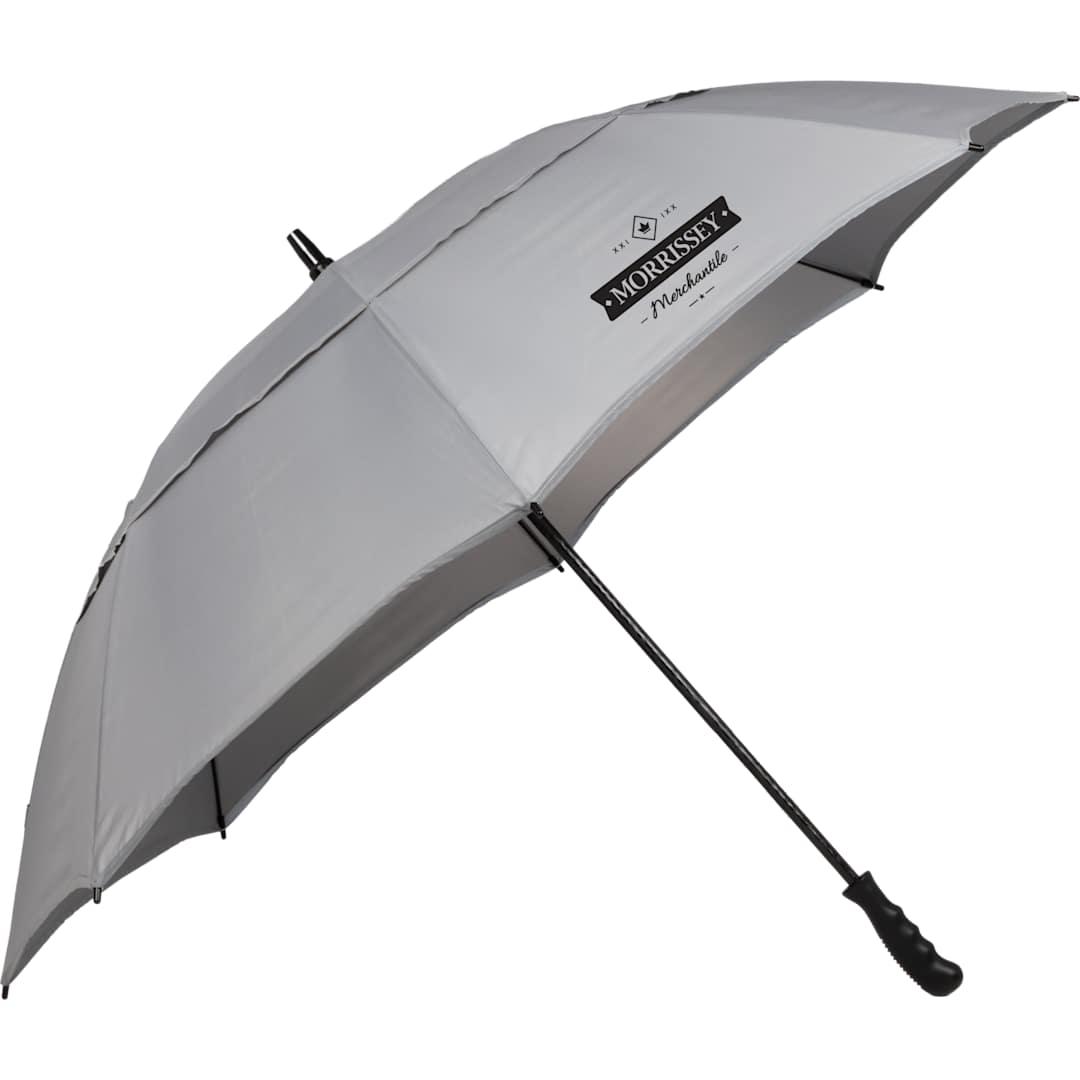 62 Rpet golf umbrella w/ reflective trim Black miniatura 24