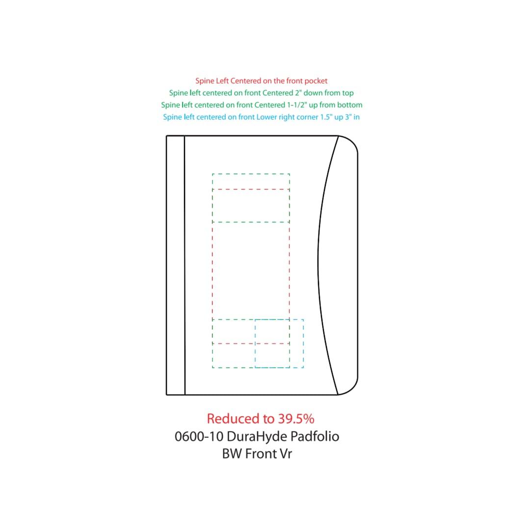 Fsc® mix durahyde recycled zippered padfolio Black miniatura 23