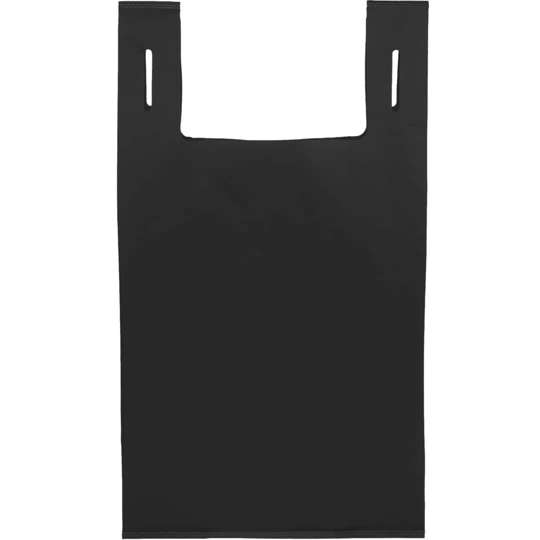 Recycled non-woven t-shirt tote Black miniatura 5