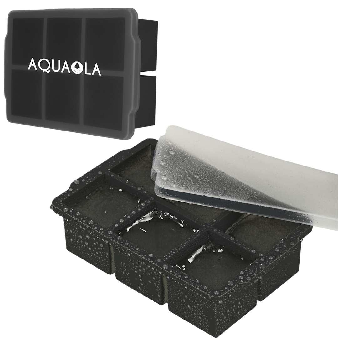 Silicone ice cube tray w/ lid Black miniatura 9
