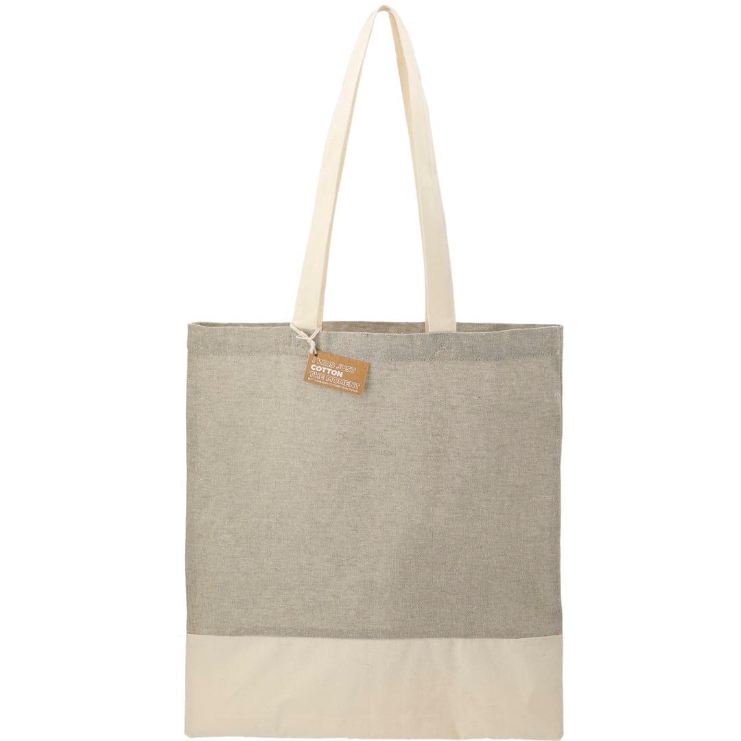 Split recycled 5oz cotton twill convention tote Grey miniatura 22