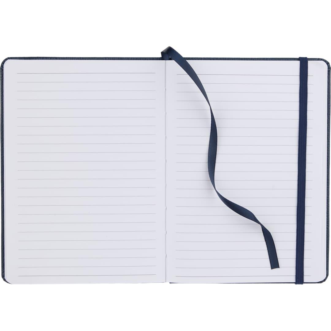 5 X 7 fsc® recycled pebble hard bound journal Black miniatura 14