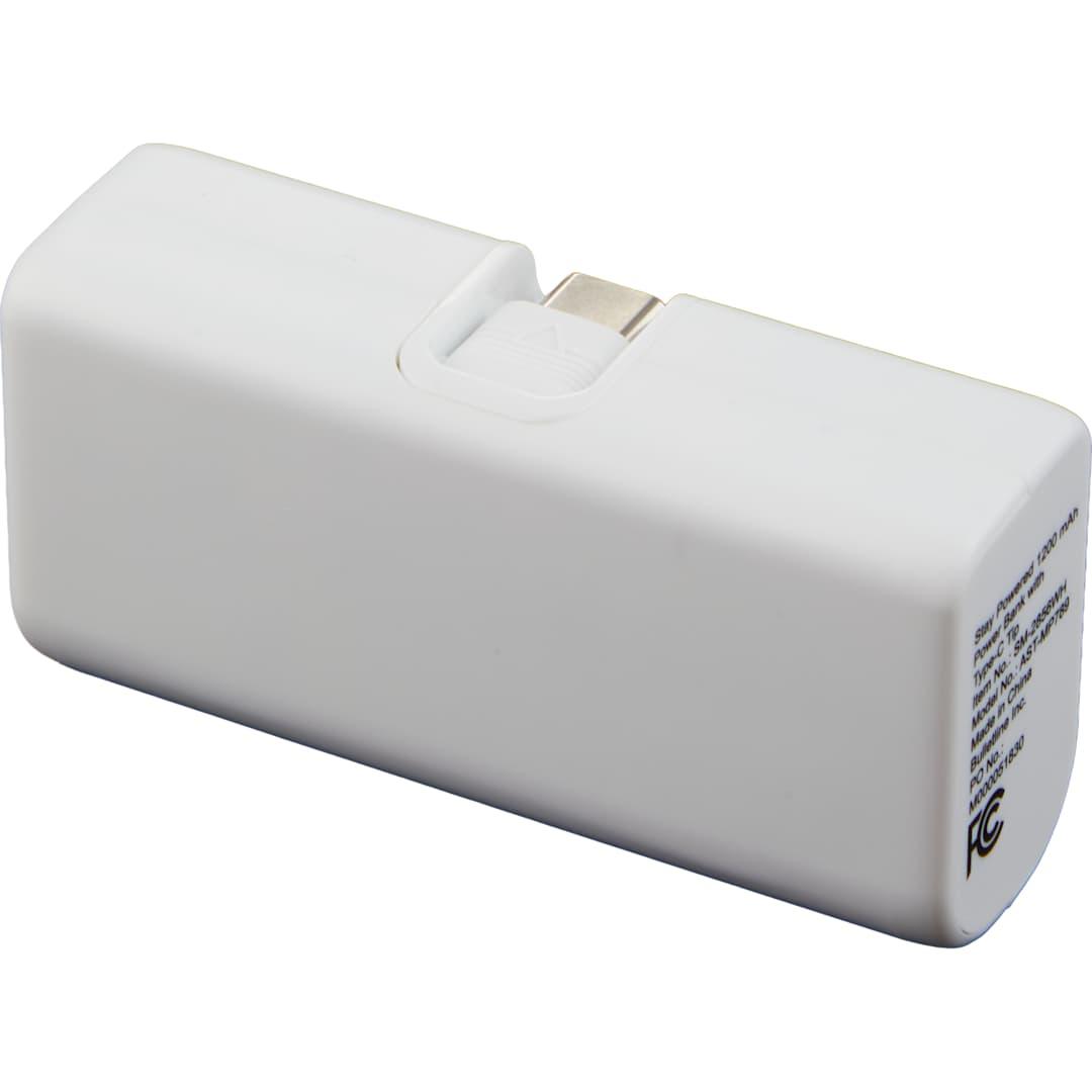 Stay powered 1200 mah power bank with type-c tip White miniatura 11