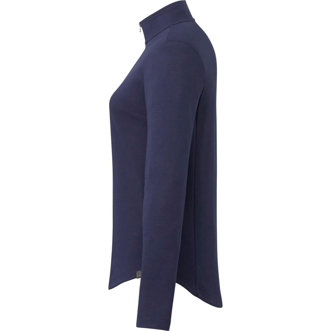Womens rigi eco knit half zip Grey miniatura 5