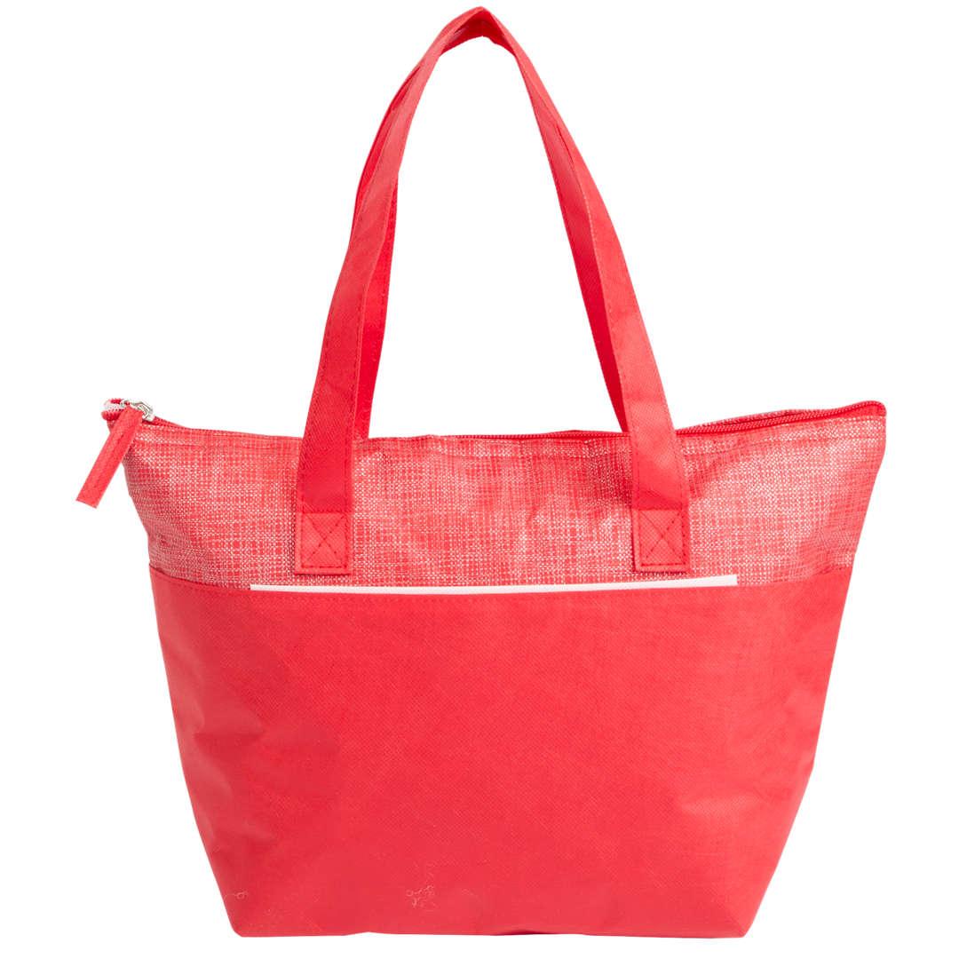Mist recycled 9-can non-woven tote cooler Black miniatura 11