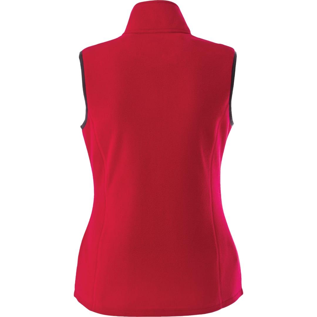 Womens tyndall polyfleece vest Red front
