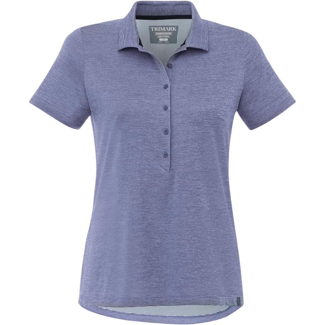 Womens dege eco ss polo Blue miniatura 4
