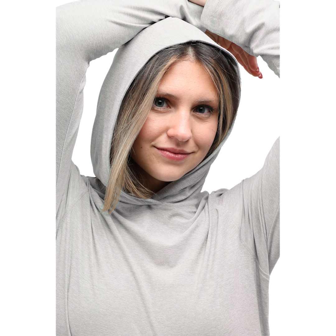 Wellable womens knit hoodie Fossil Heather (138) miniatura 5