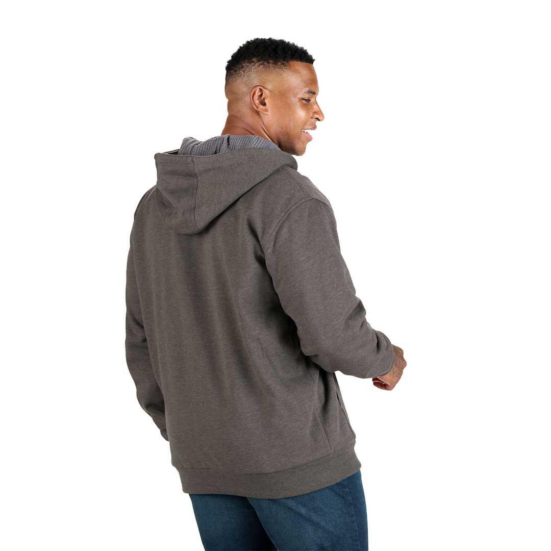 Berne heritage grid fleece-lined zip sweatshirt - mens Black miniatura 4