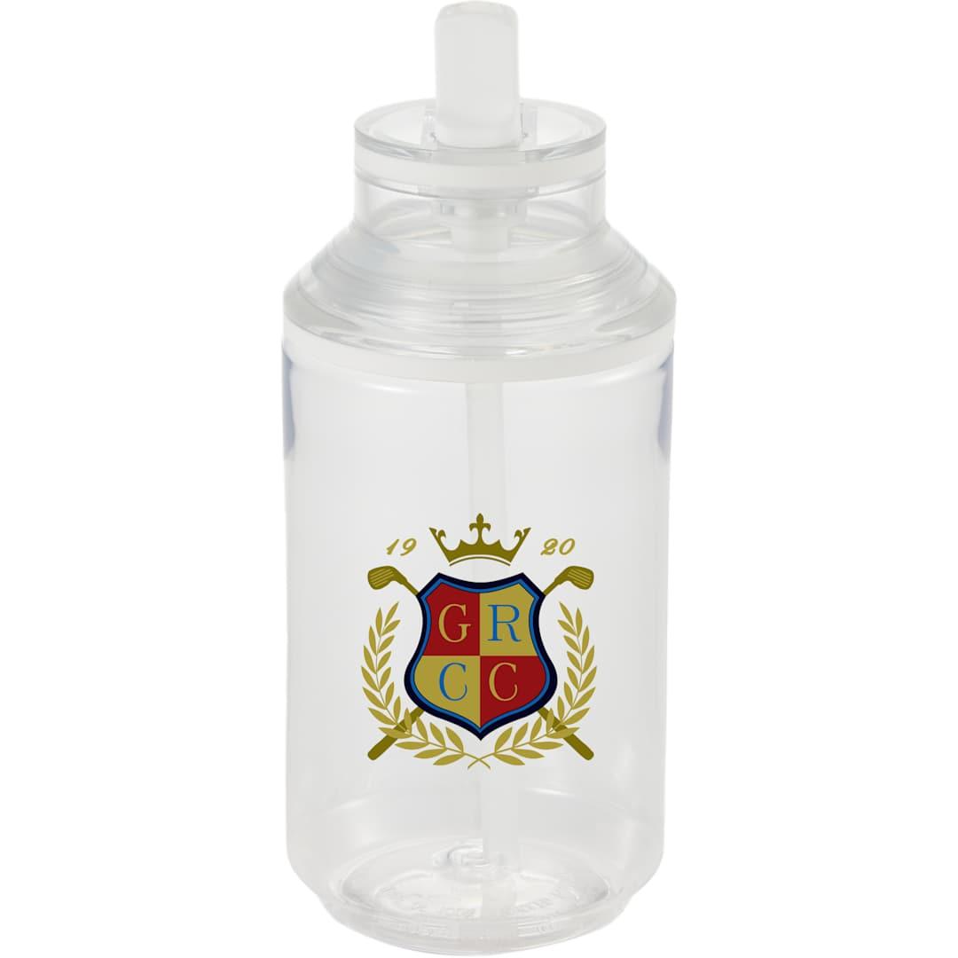 Zach recycled rpet sports bottle w/ straw 22oz Clear front