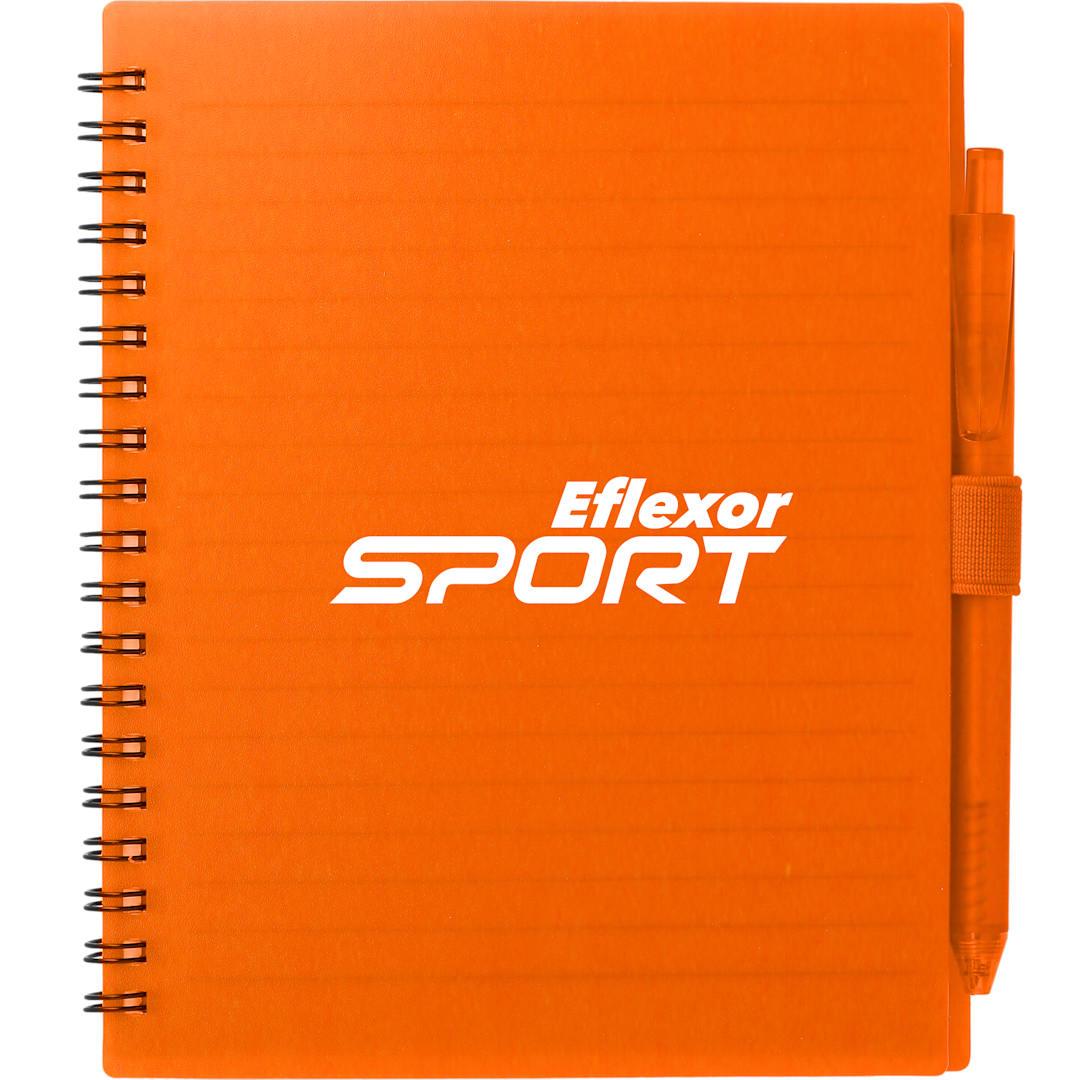 Fsc® recycled 5.5 x 7 spiral notebook w/ rpet pe Black miniatura 20