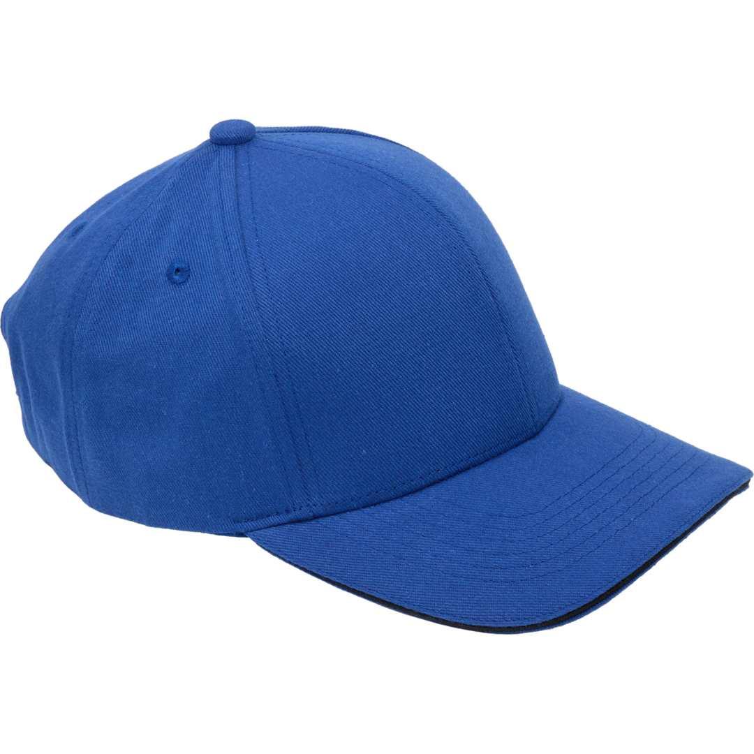 Recycled cotton twill 6 panel split peak ballcap Royal miniatura 9