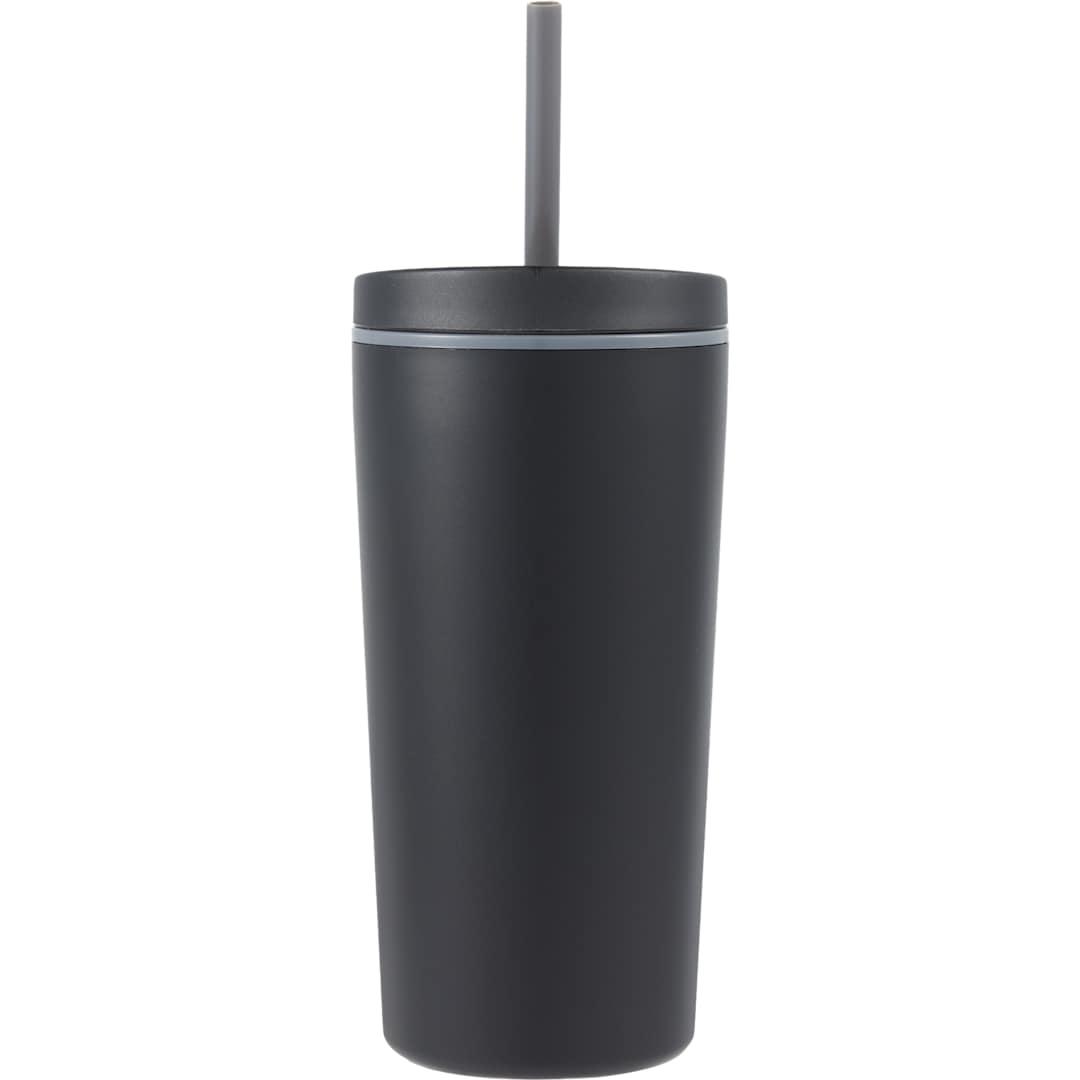 Santino recycled tumbler w/ dual function lid 16oz Black miniatura 8