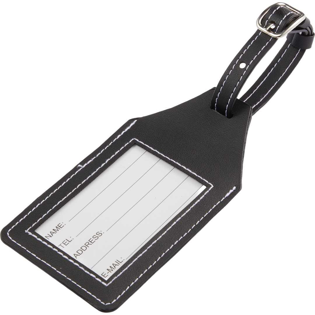 Wander & roam luggage tag w/ air tag holder Black miniatura 4