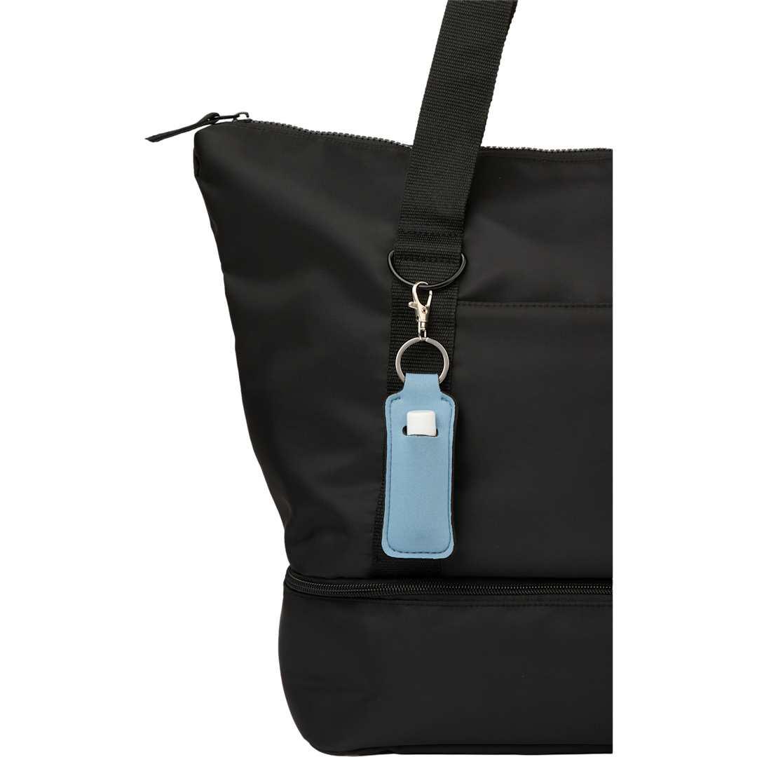 Bottle charm w/ neoprene chapstick holder Black miniatura 25