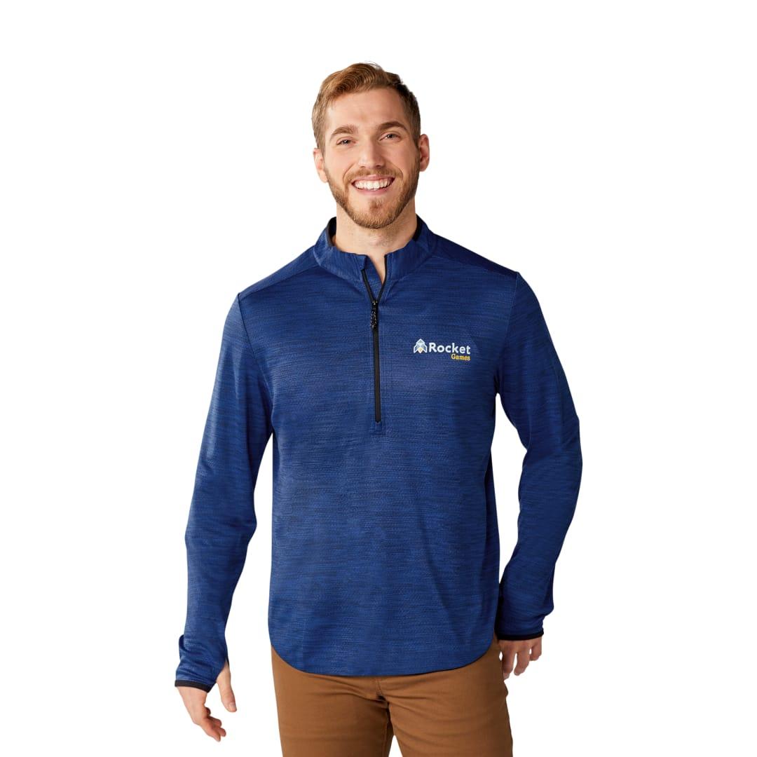 Mens mather knit half zip Dark Gray miniatura 4