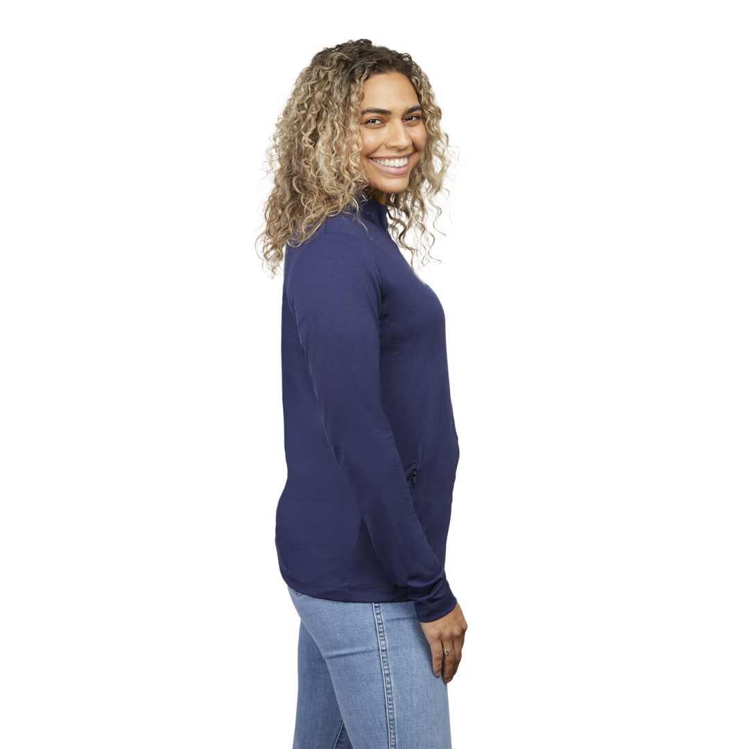 Izu everything performance eco full zip - womens Navy Blue miniatura 9