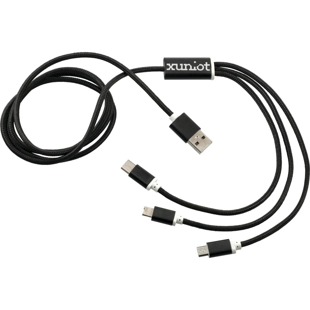 Realm 3-in-1 long charging cable Silver miniatura 4