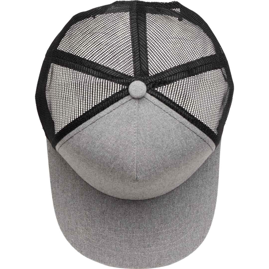 Recycled cotton canvas 5 panel mesh back ballcap Black miniatura 13