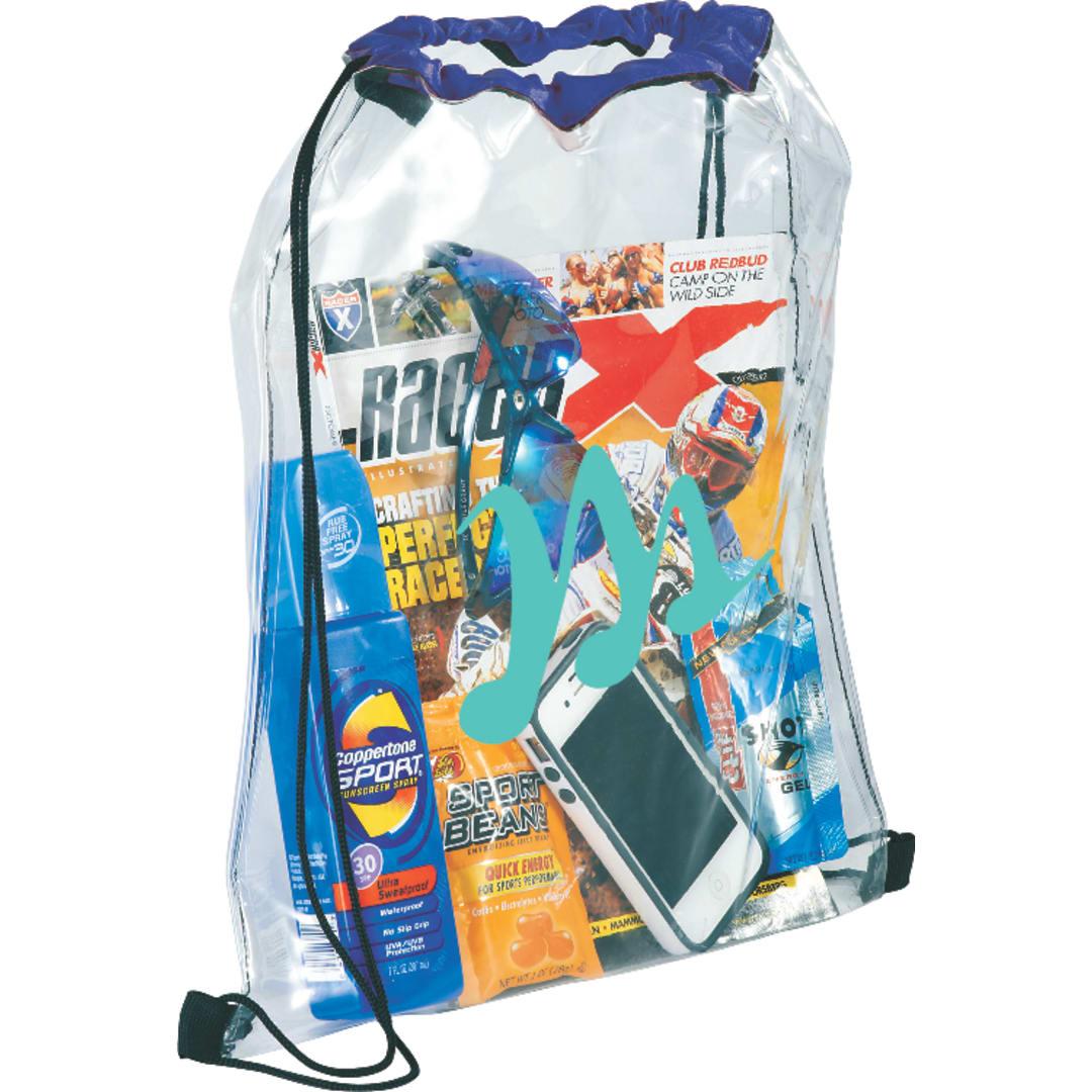 Rally clear drawstring bag Navy Blue miniatura 14