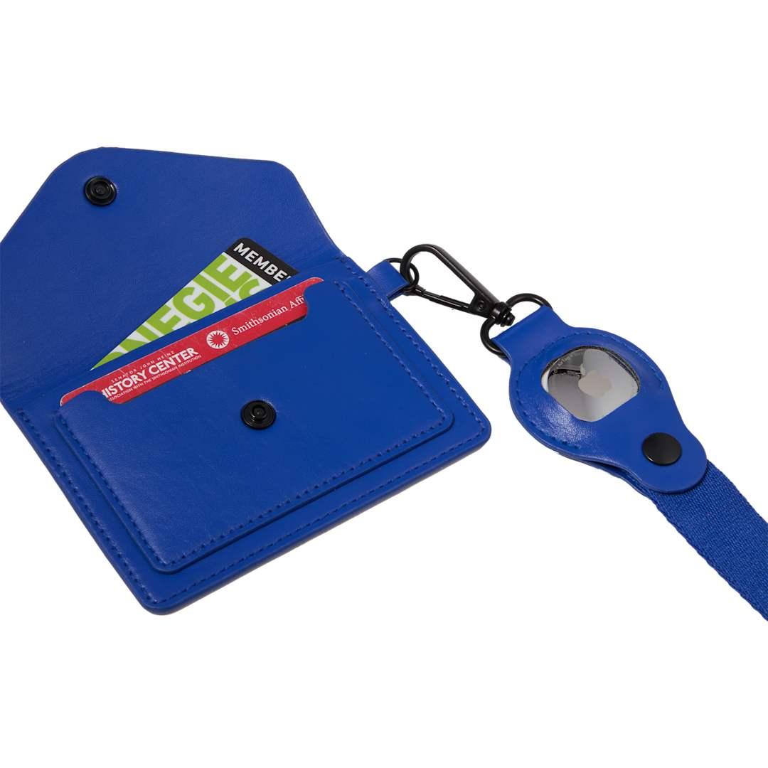 Recycled wrist lanyard with card holder Black miniatura 9