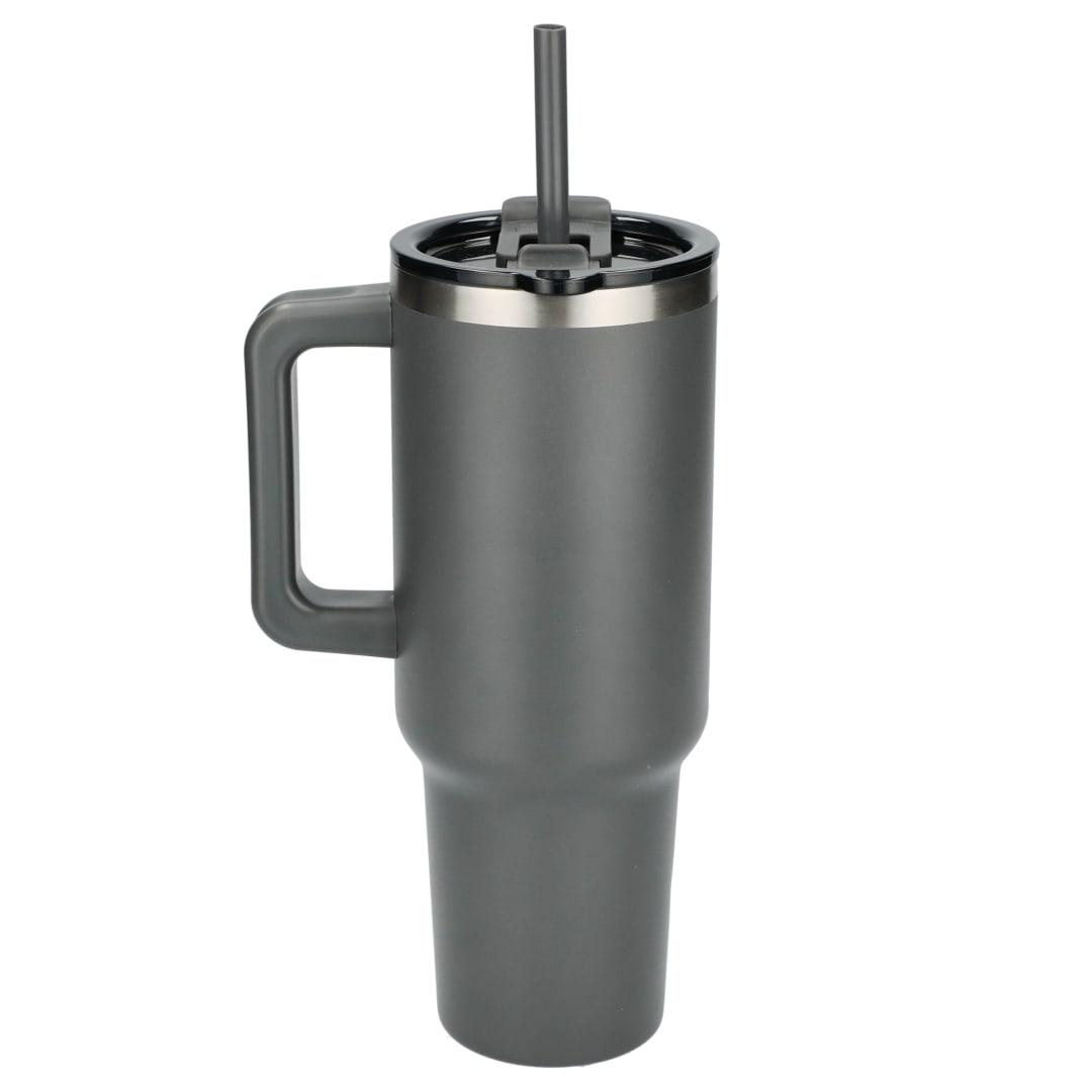 Pinnacle recycled travel tumbler with straw 40oz Black miniatura 16