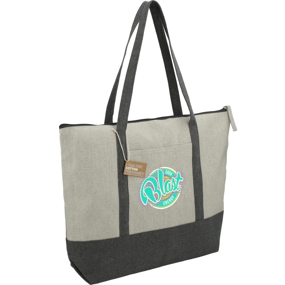 Repose 10oz recycled cotton zippered tote Grey miniatura 13