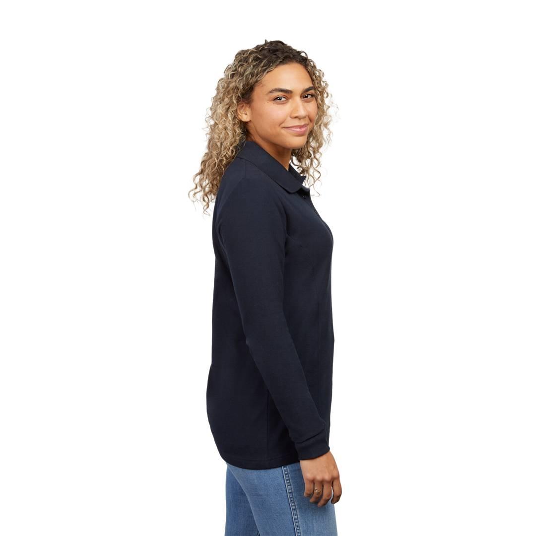 Palo long sleeve 100% cotton pique polo - womens Navy Blue miniatura 10
