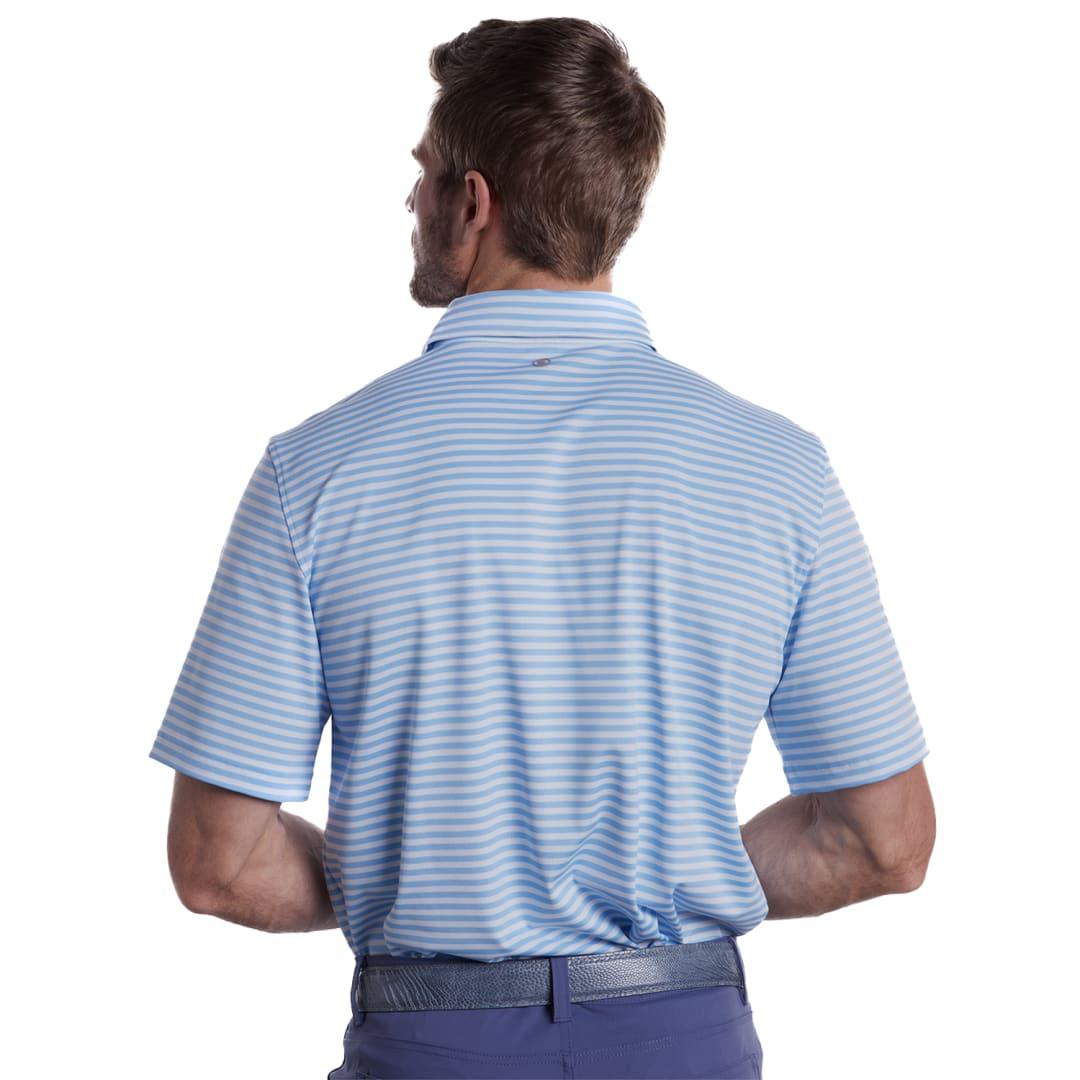 Stitch® club stripe polo shirt - mens Blue front
