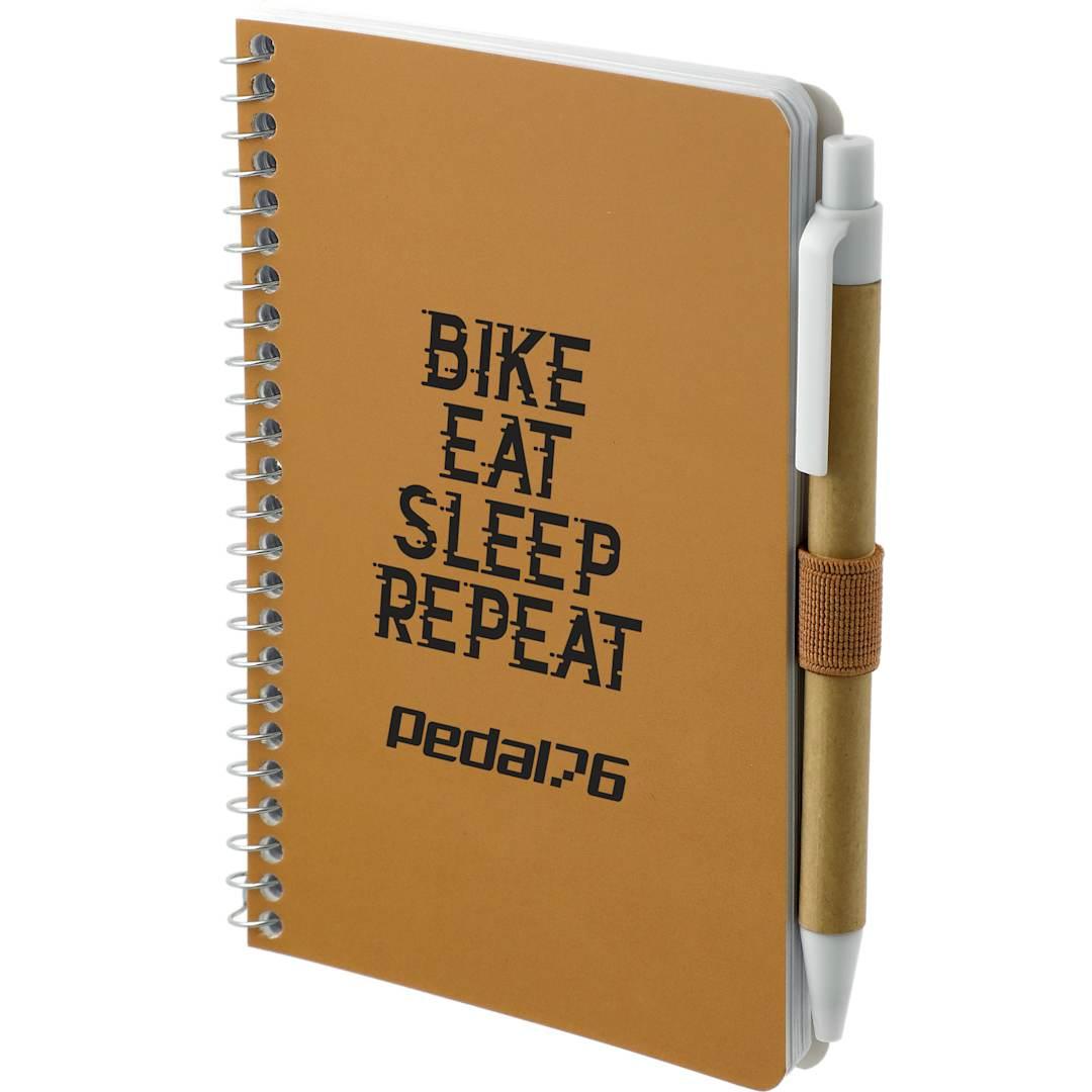 Fsc® mix 4 x 6 pocket spiral notebook with pen Black miniatura 20